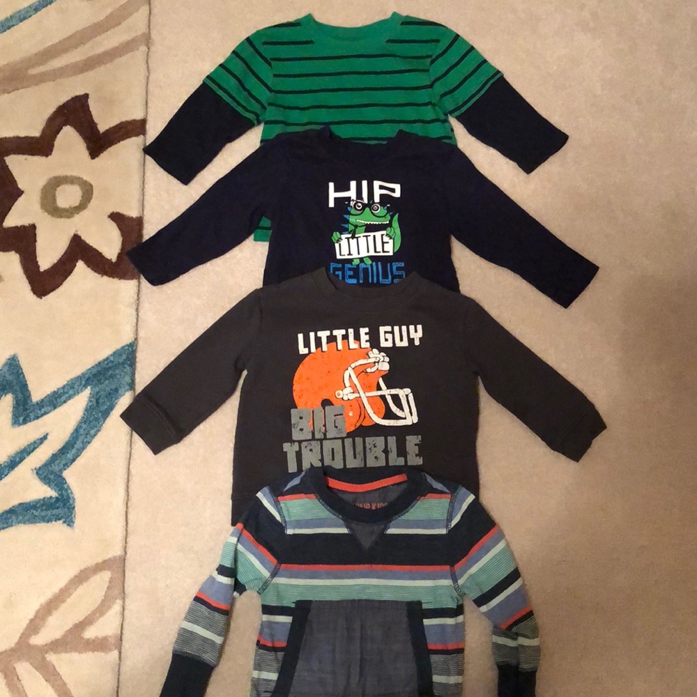 BABY BOY—Lot of long sleeve t-shirts—12 Month